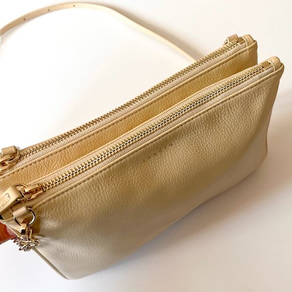 SANDRO Addict dual-pocket crossbody bag, Yellow - Picture 11 of 14